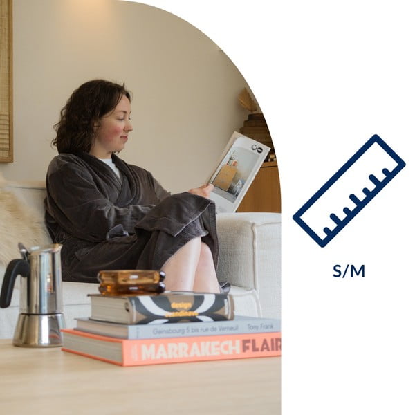 Halat gri S/M din micropluș/cocolino Elena – Tiseco Home Studio-image-3