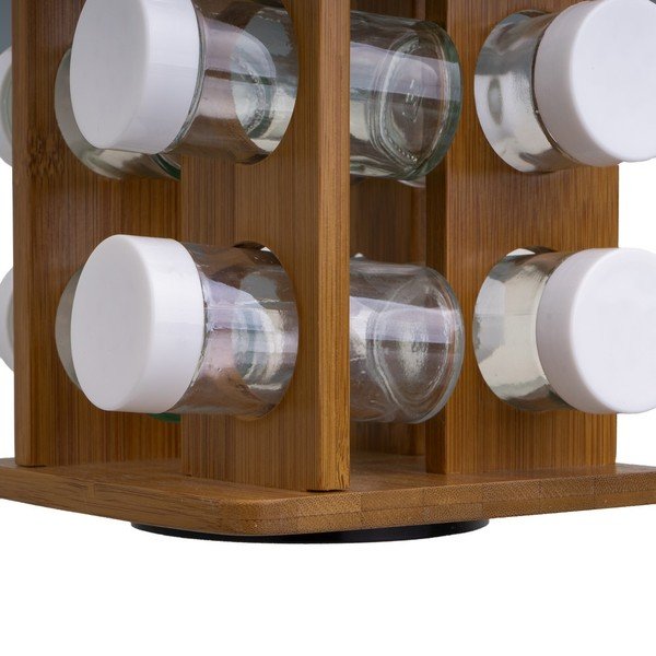 Recipiente de condimente cu suport 12 buc. Bamboo Walnut – Casa Selección-image-1