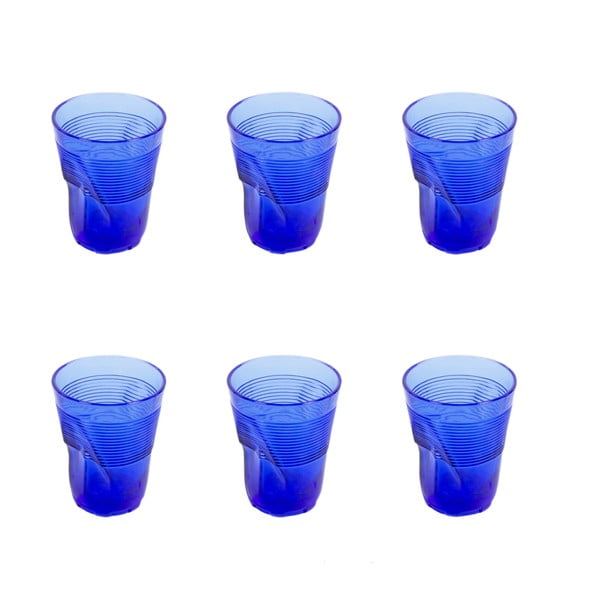 Set 6 pahare Kaleidos, 360 ml, albastru