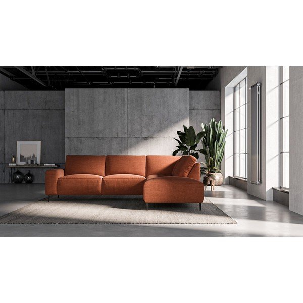 Colțar Ghado Tendo, șezlong dreapta, portocaliu închis-image-1