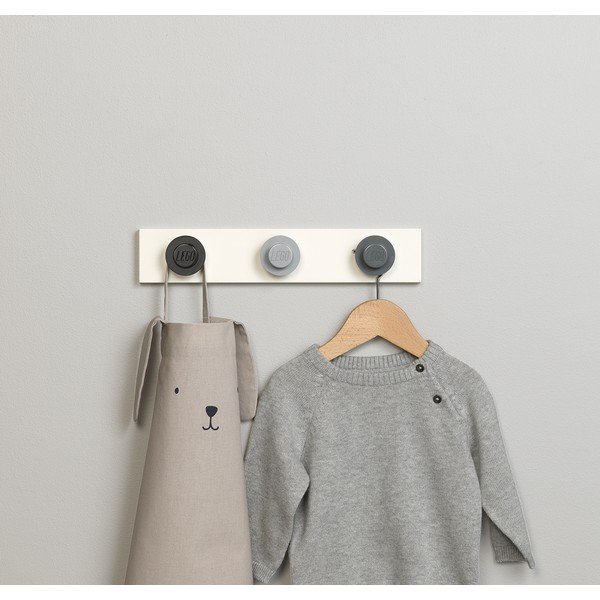 Cuier de perete LEGO®, 35 x 6,8 cm, negru-gri-image-1