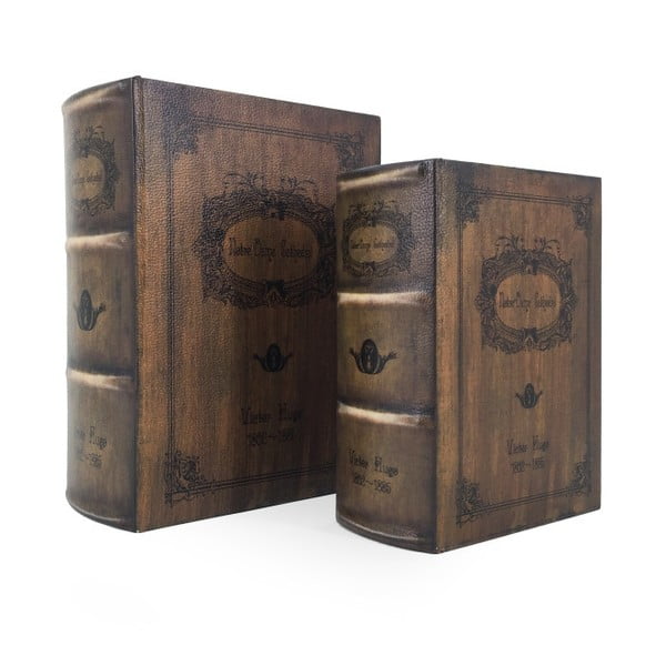 Set 2 cutii depozitare în formă de cărți Moycor Notre Dame