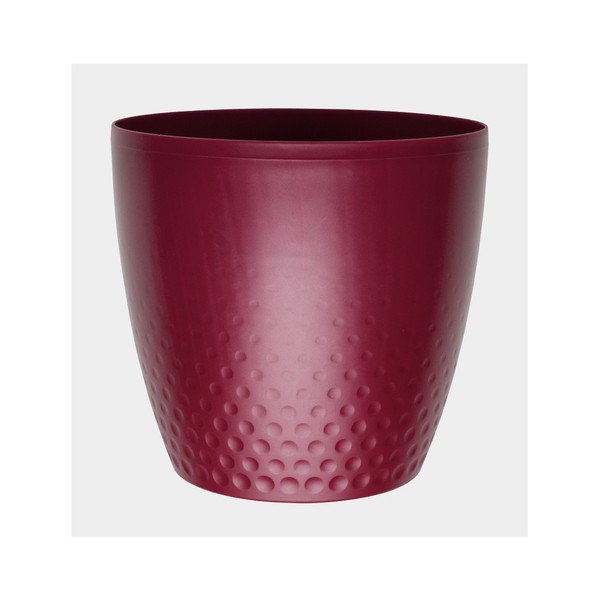 Ghiveci Plastia Perla, ø 31,5 cm, roșu închis