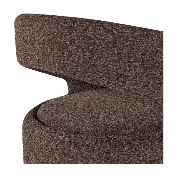 Scaun de living maro închis cu cotiere tapițat Lanor – WOOOD-image-3