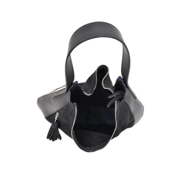 Geantă din piele Isabella Rhea Moon Nero, negru-image-1
