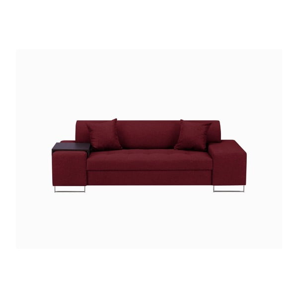 Canapea cu picioarele de culoare argintiu Cosmopolitan Orlando, roșu, 220 cm