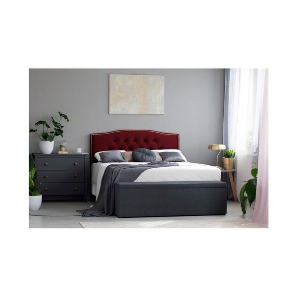 Tăblie pentru pat Mazzini Sofas Daisy, 160 x 120 cm, roşu-image-2