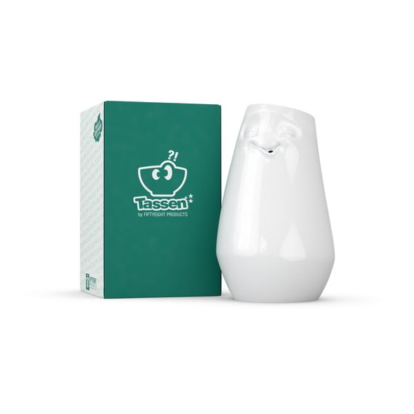 Vază din porțelan, satisfăcut 58products, alb-image-2