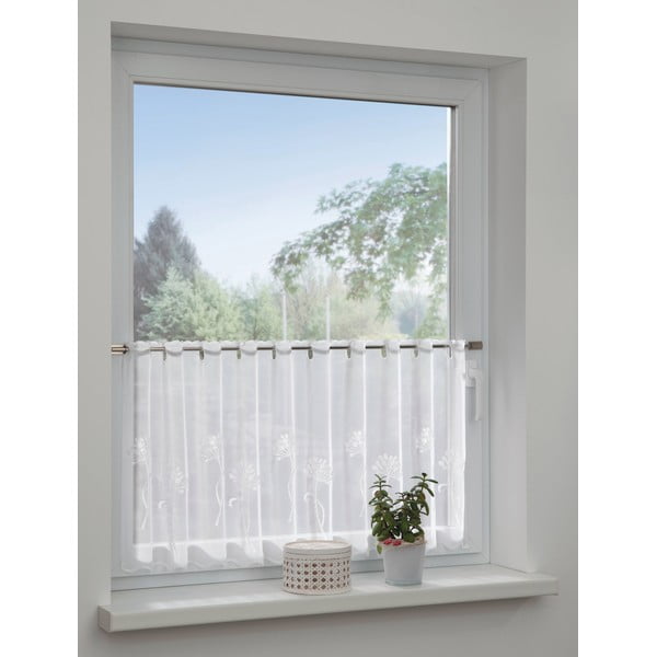 Perdea albă din voal 140x48 cm Dandelion – Sehlbach-image-1