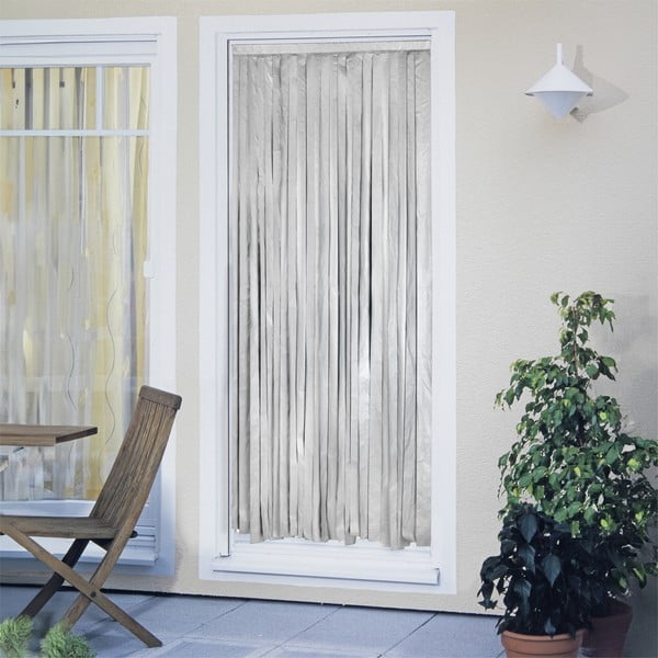 Draperie neagră/argintie termoizolantă 90x200 cm cu prindere la ușă – Maximex-image-1