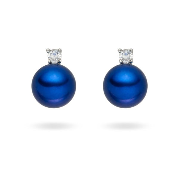 Cercei cu perlă Nova Pearls Copenhagen Ginny, albastru