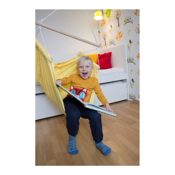 Leagăn suspendat de tavan / hamac Hojdavak Junior, galben-image-3