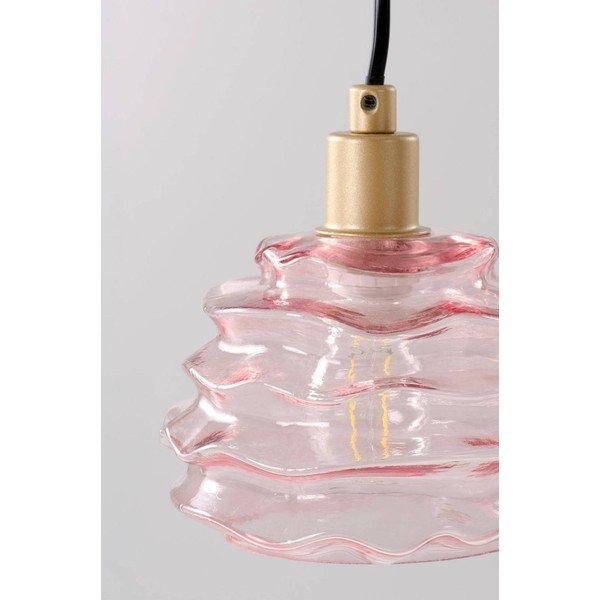 Lustră roz din sticlă ø 15 cm Fall – Jotex-image-3