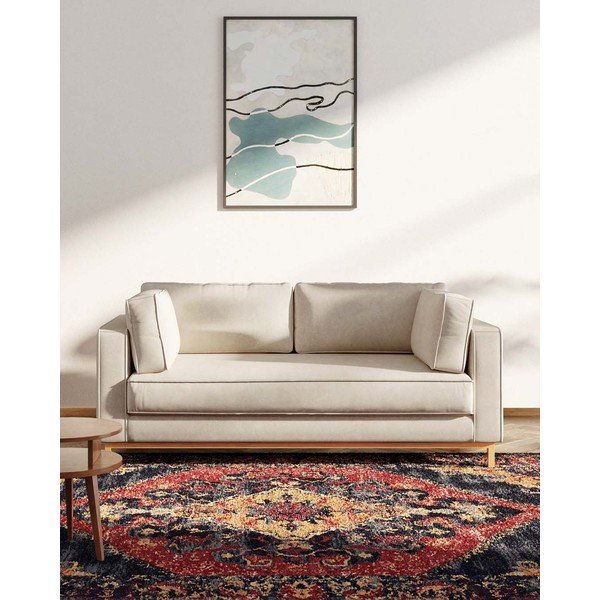 Canapea bej cu tapițerie din catifea 192 cm Celerio – Ame Yens-image-3