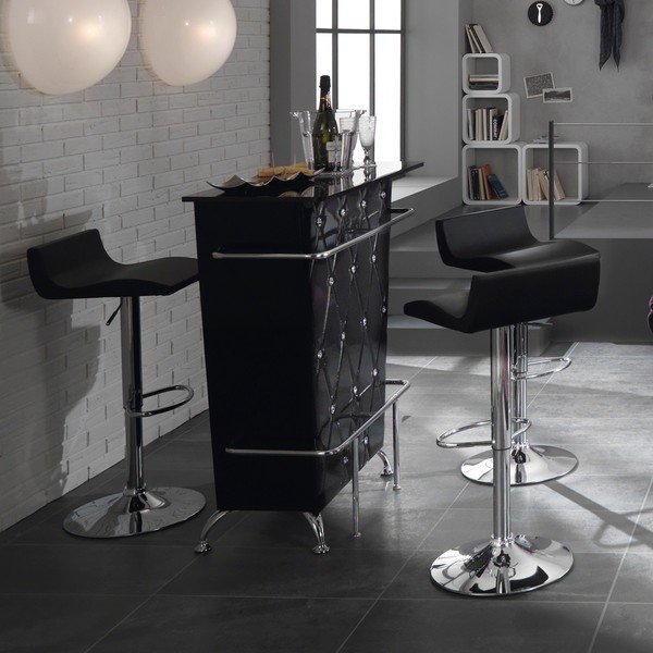 Scaune de bar negre 2 buc. Diva - Tomasucci-image-4