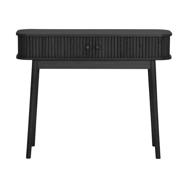 Masă consolă neagră din lemn de pin 30x100 cm Nikoo – House Nordic-image-4