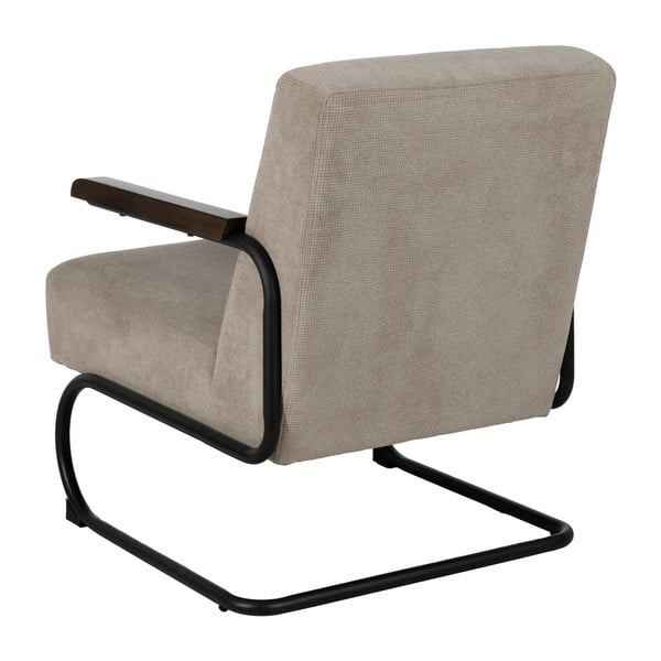 Fotoliu taupe cu tapițerie din chenille Industra – Ixia-image-3