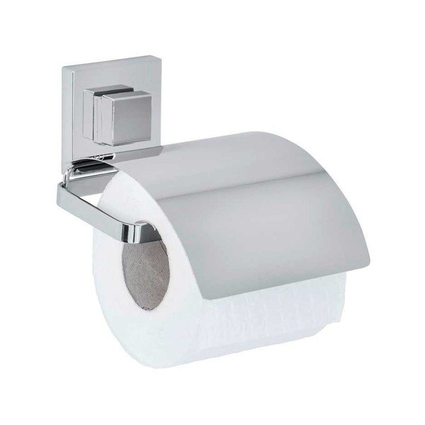 Set de accesorii de baie argintiu lucios autoadeziv din plastic Quadro – Wenko-image-4