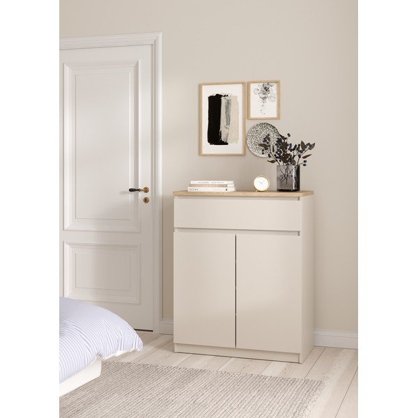 Comodă crem 80x100x40 cm Naia – Tvilum-image-1