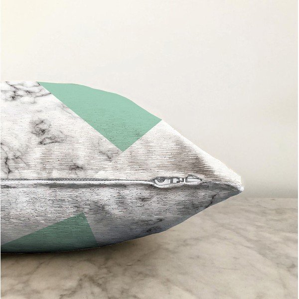 Față de pernă din amestec de bumbac Minimalist Cushion Covers Marble, 55 x 55 cm, gri-verde-image-1