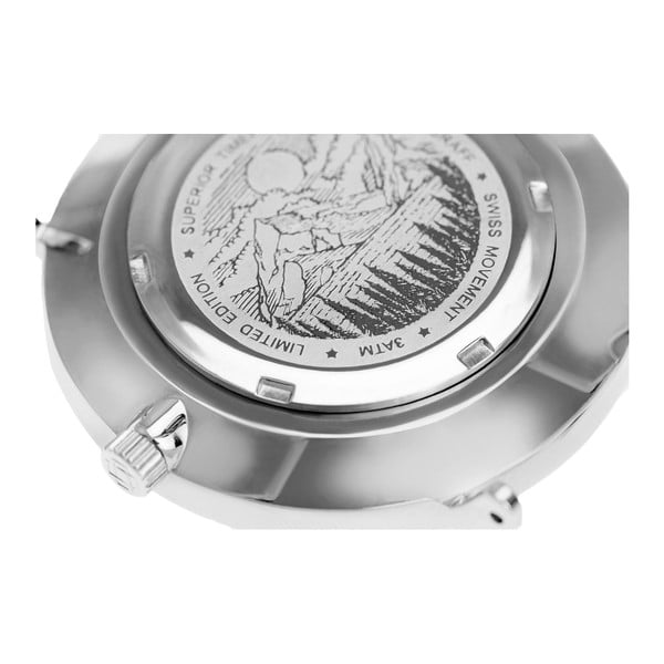 Ceas bărbătesc, curea din piele Frederic Graff Cognac, gri-maro-image-2