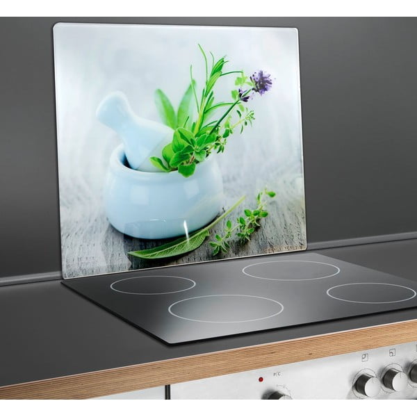 Protecție din sticlă pentru peretele de lângă aragaz Wenko Herb, 50 x 56 cm-image-1