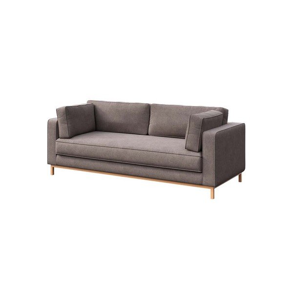 Canapea maro deschis cu tapițerie din catifea 222 cm Celerio – Ame Yens-image-3