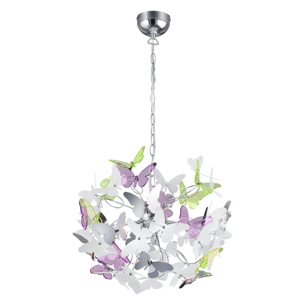 LustrÄpentru copii cu abajur din plastic Ã¸ 50 cm Butterfly âu0080Reality