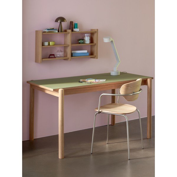 Raft în culoare naturală etajat cu aspect de lemn de stejar 85 cm Kant – Hübsch-image-2