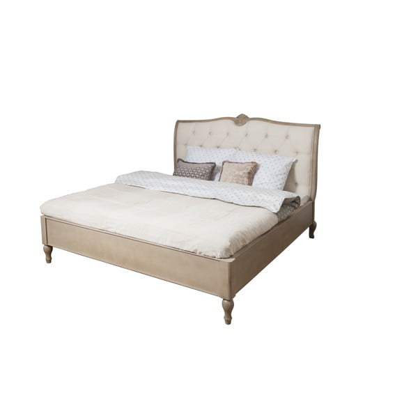 Pat din lemn de mesteacăn Livin Hill Venezia, 180 x 200, bej-image-1