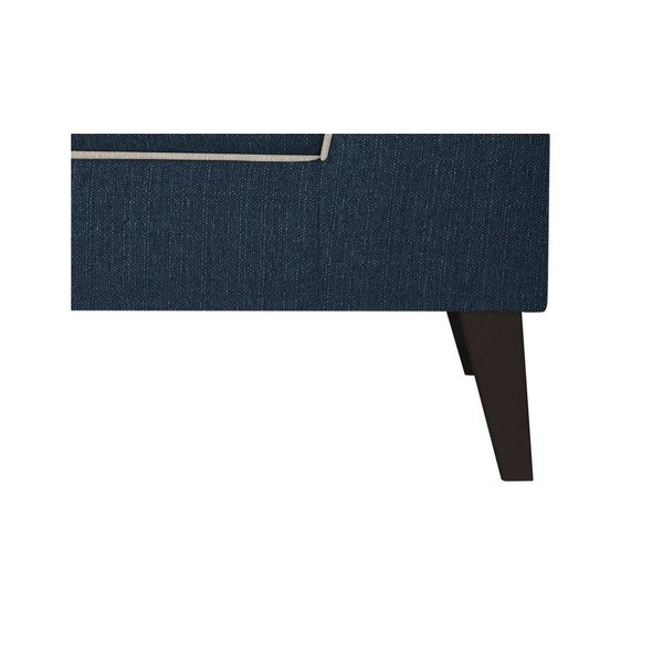 Canapea cu detalii crem Stella Cadente Maison Atalaia, pe partea stângă, albastru denim-image-2