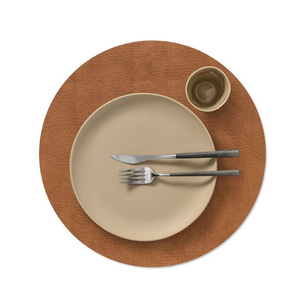 Suport pentru farfurii din piele ecologică ø 40 cm Circle XL Bull – LIND DNA-image-1