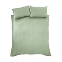 Lenjerie de pat verde din țesătură crep pentru pat dublu, extinsă 230x220 cm Heatset Wave – Catherine Lansfield