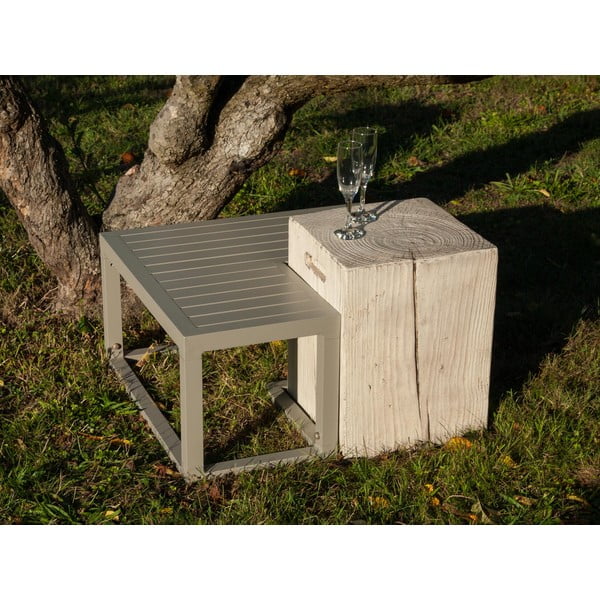Măsuță auxiliară pentru grădină Ezeis Ecotop, 35 x 35 cm, alb-image-4