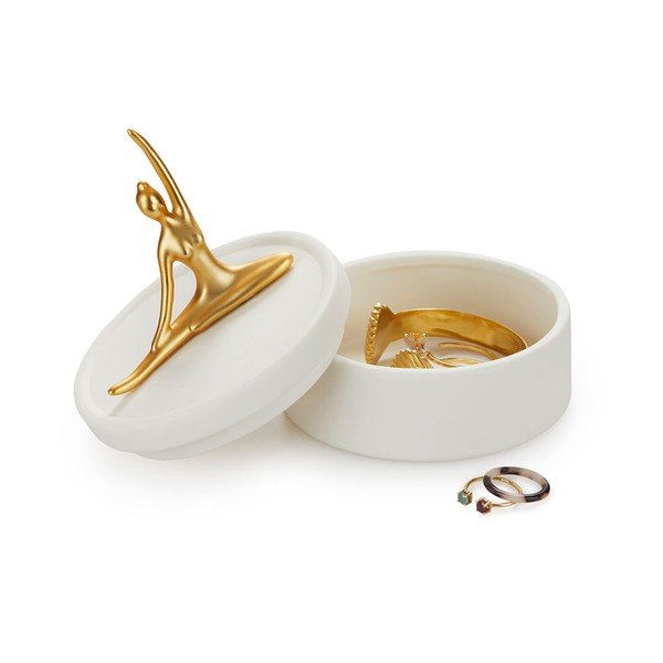 Recipient din porțelan pentru bijuterii Balvi Ballerina, alb-image-2