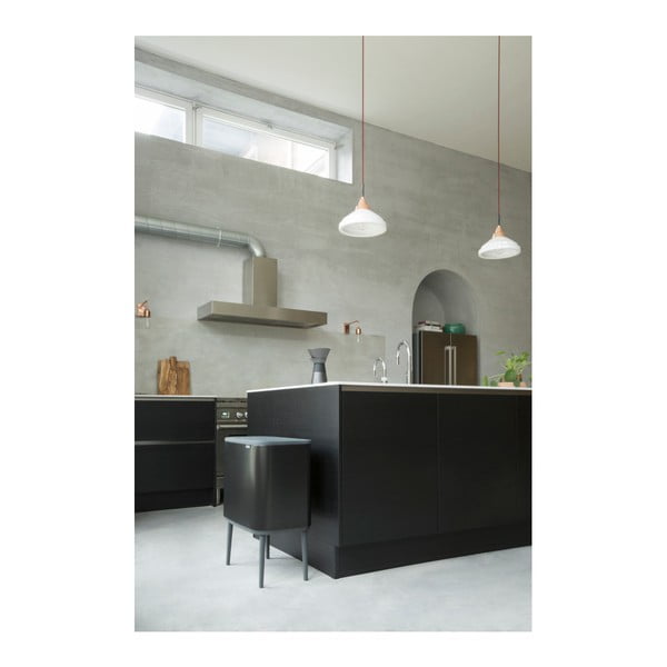 Coș de gunoi negru mat cu senzori de atingere din oțel 36 l Bo Touch Bin – Brabantia-image-1