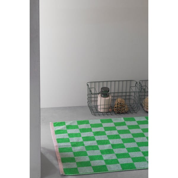 Covoraș de baie verde din bumbac organic 50x80 cm Retro – Mette Ditmer Denmark-image-1