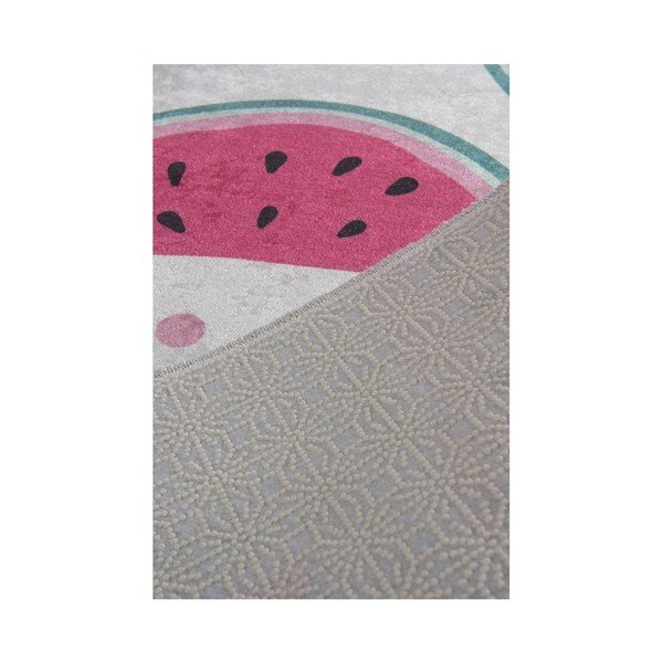 Set 2 covoare baie Tropica Watermelon, alb - roz-image-1