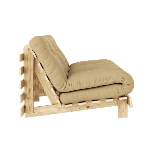 Canapea galbenă extensibilă 160 cm Roots - Karup Design-image-4