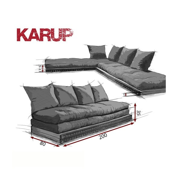 Canapea modulară Karup Chico Gray/Lime-image-4