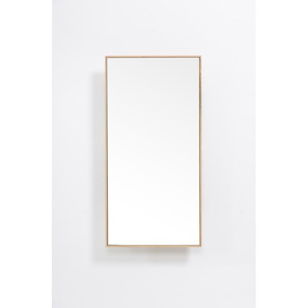 Dulăpior cu oglindă din lemn de stejar în culoare naturală 31x61,5 cm Slimline - Wireworks-image-1