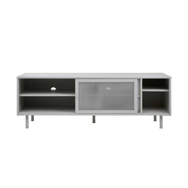 Comodă TV gri din metal 160x55x45 cm Veep – Unique Furniture-image-4