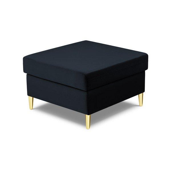 Taburet albastru închis cu tapițerie din catifea Kyoto – Cosmopolitan Design-image-2