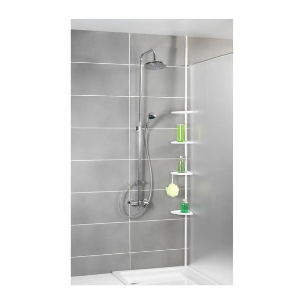 Raft telescopic de perete pentru baie Wenko Easy, alb-image-1