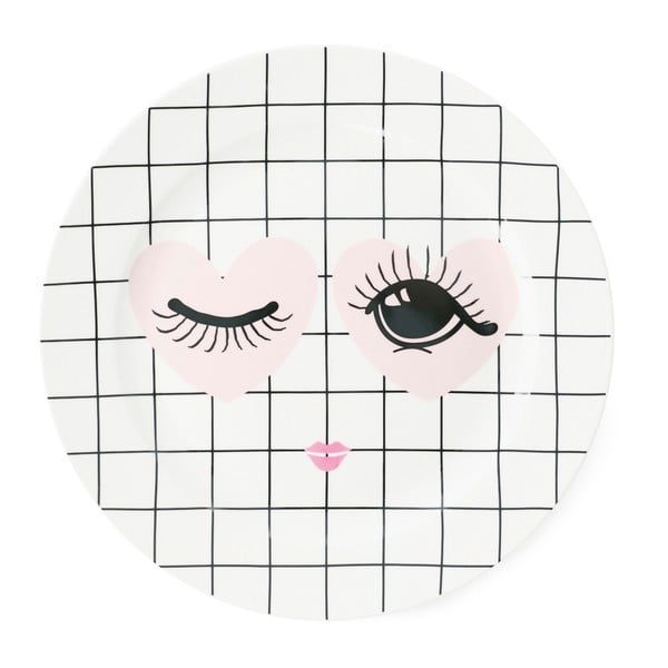 Farfurie ceramică Miss Étoile Heart And Eye, ⌀ 25 cm