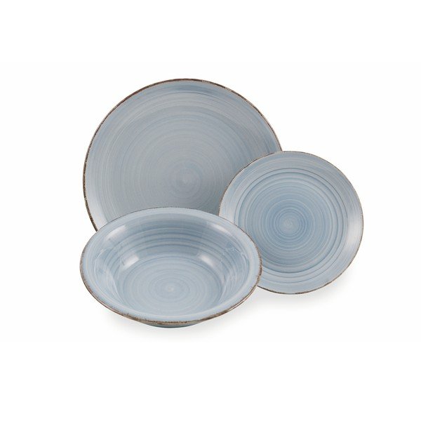 Set 18 farfurii din gresie ceramică VDE Tivoli 1996 Ocean, albastru-image-3