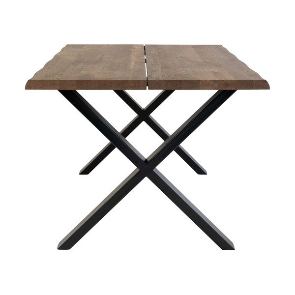 Masă dining cu blat din lemn masiv de stejar House Nordic Toulon Smoked, 140 x 95 cm-image-3