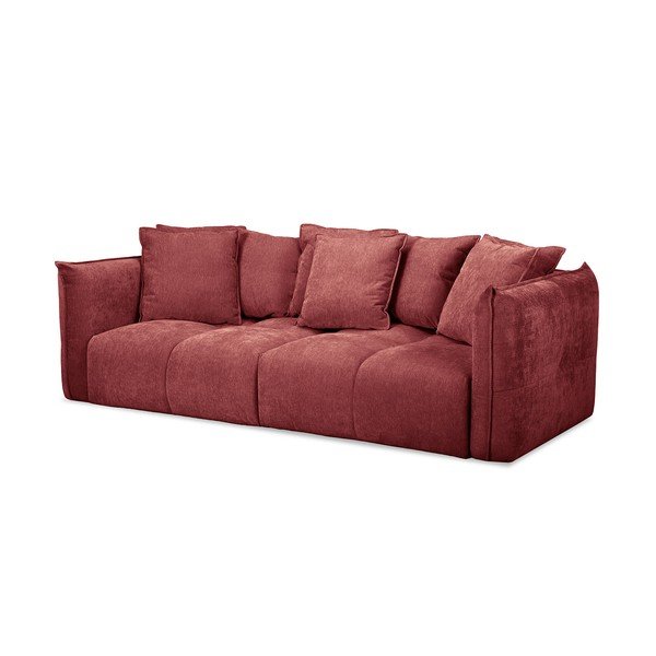 Canapea roșie cu tapițerie din chenille Harlem – Bobochic Paris-image-4