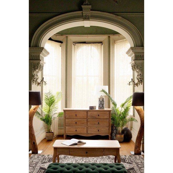 Măsuță de cafea în culoare naturală închisă din lemn de mango 55x110 cm Domitille – Bizzotto-image-1