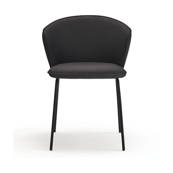 Set de scaune de sufragerie negru 2 buc. tapițat Add – Teulat-image-4
